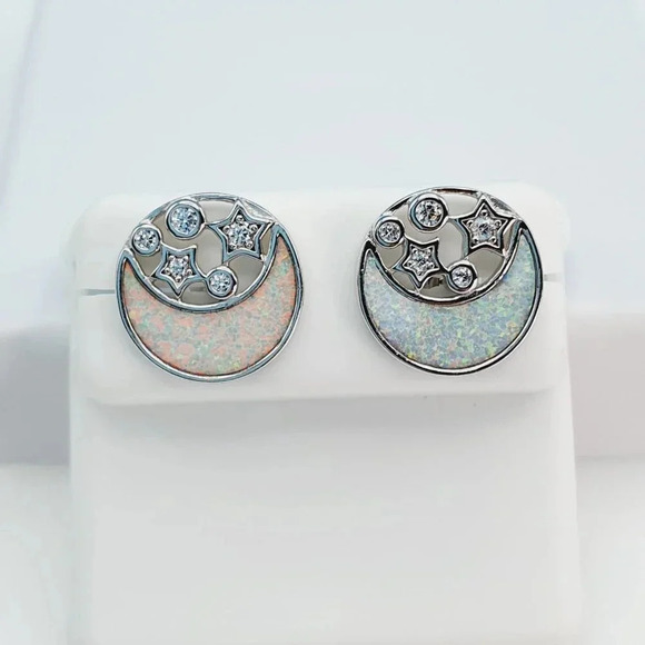 925 Sterling Silver Cubic Zirconia Earrings, U19254795 - Picture 2 of 11